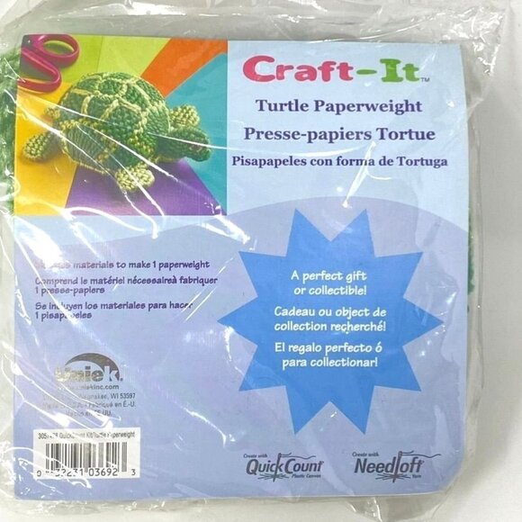 Uniek Craft-It Turtle Paperweight Needlecraft Gift Adults Kids - Picture 2 of 5